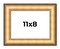 8x11 Traditional Picture Frame with UV-Resistant Acrylic & Acid Free Backing, Available in 3 Finishes - Black, Brown, Gold
